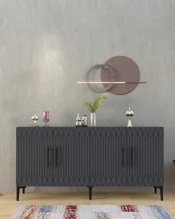 Konsol Skye Decor, ngjyrë antracit, Ressi