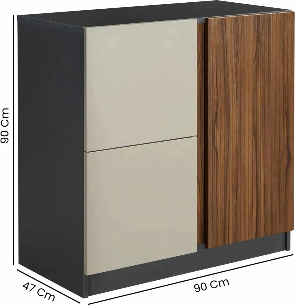 Dollap multifunksional Skye Decor, Tuval 069, anthracite dhe walnut - 5