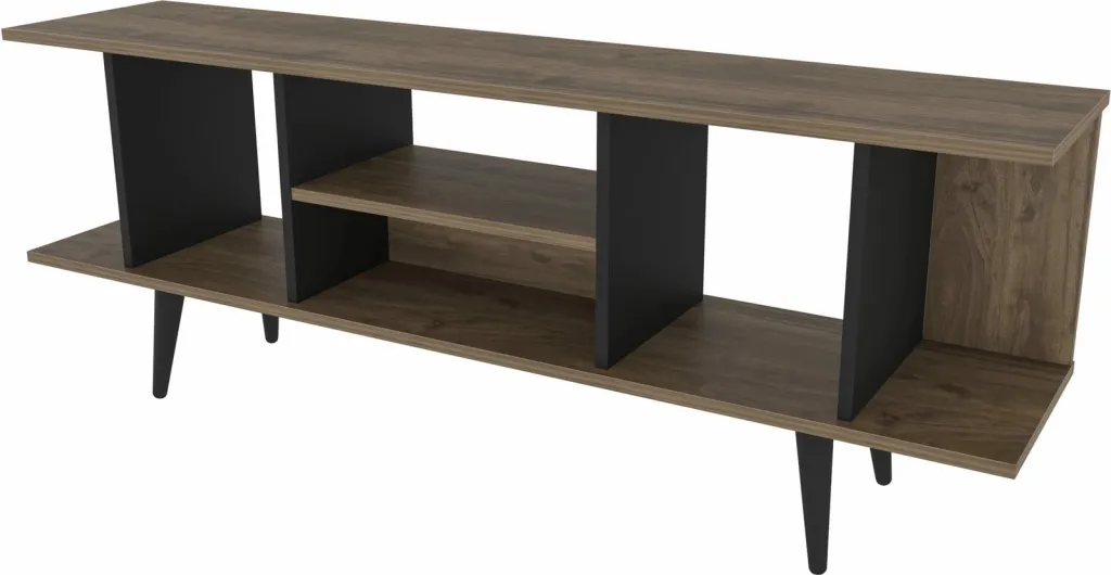 Komodinë TV Skye Decor, ngjyrë arre, e zezë - 5