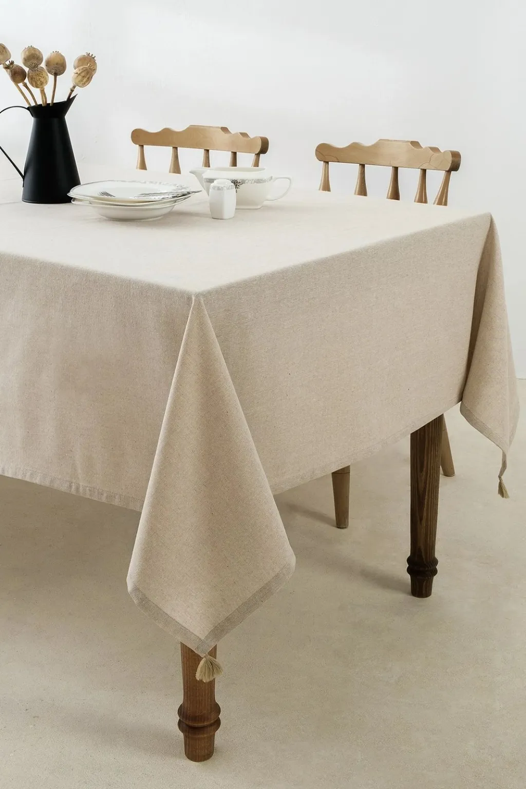 Mbulese tavoline Hermia Concept, Selendi, bezhë, 150x220cm - 1