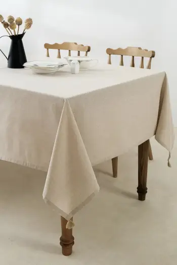 Mbulese tavoline Hermia Concept, Selendi, bezhë, 150x220cm