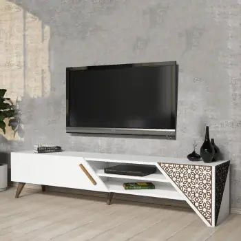 Komodë TV Skye Decor, Beril 2, e bardhë