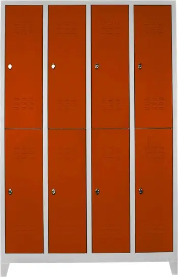 Dollap locker për depo, ngjyrë gri-portokalli, Skye Decor, Js1030Tu