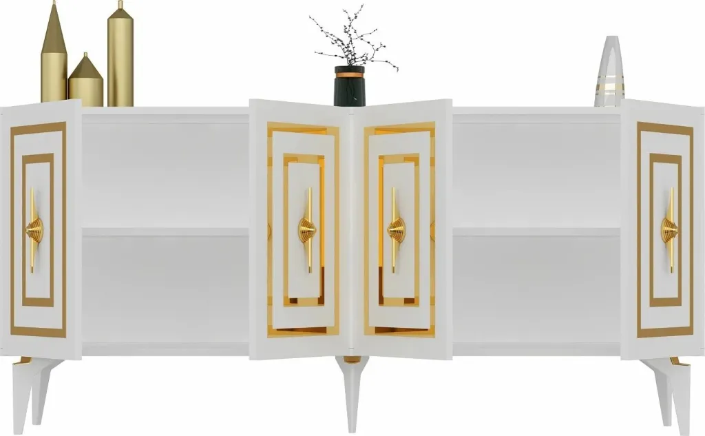 Konsol Skye Decor, ngjyrë e bardhë, Viola - 6