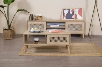 Tavolinë kafeje Skye Decor, ngjyrë lisi