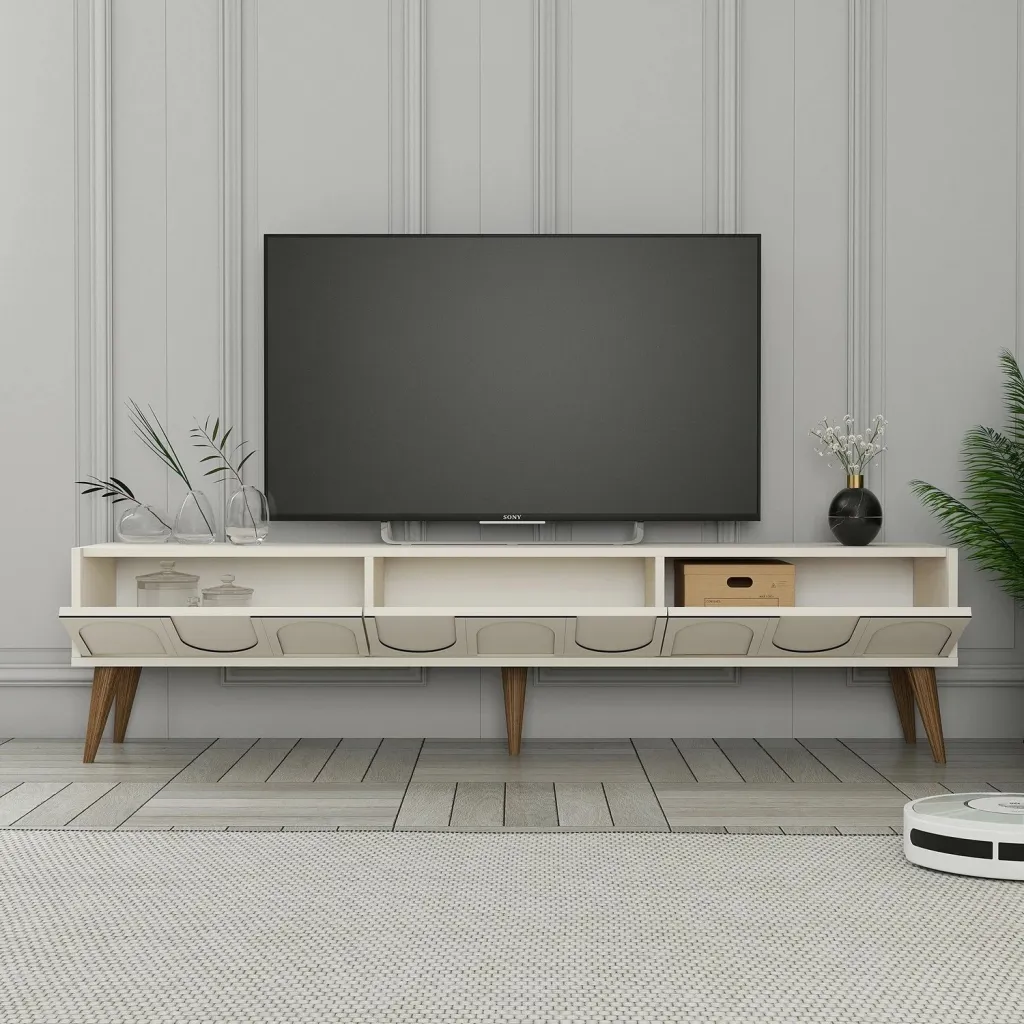 Komodë TV Skye Decor, Lyon 44, krem dhe arre - 2