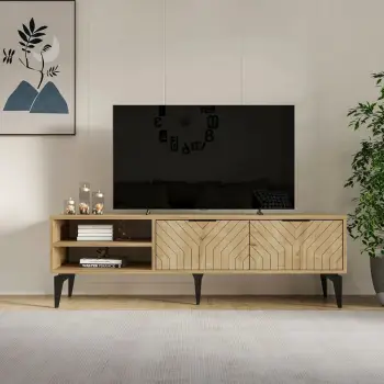 Komodë për TV Skye Decor, Regina, ngjyrë lis safir
