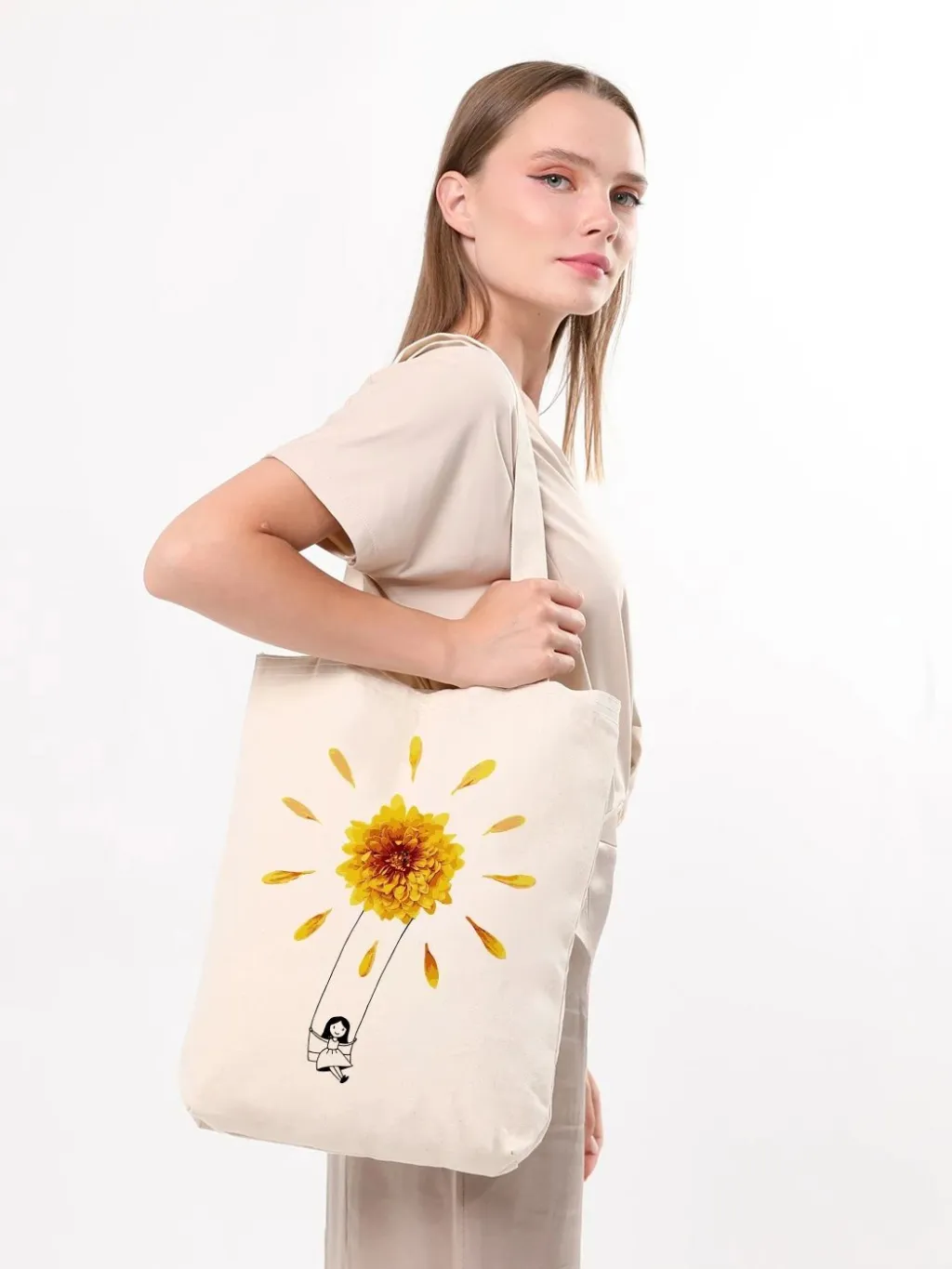 Tote bag Zoozie Bags, krem, 35x40x8cm - 2