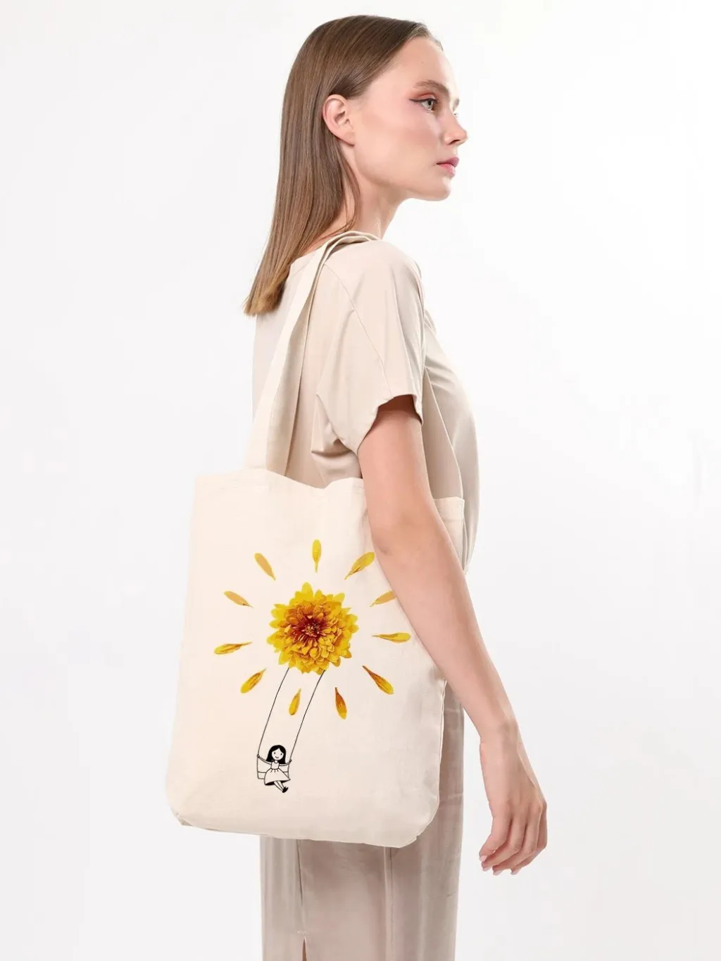Tote bag Zoozie Bags, krem, 35x40x8cm - 3