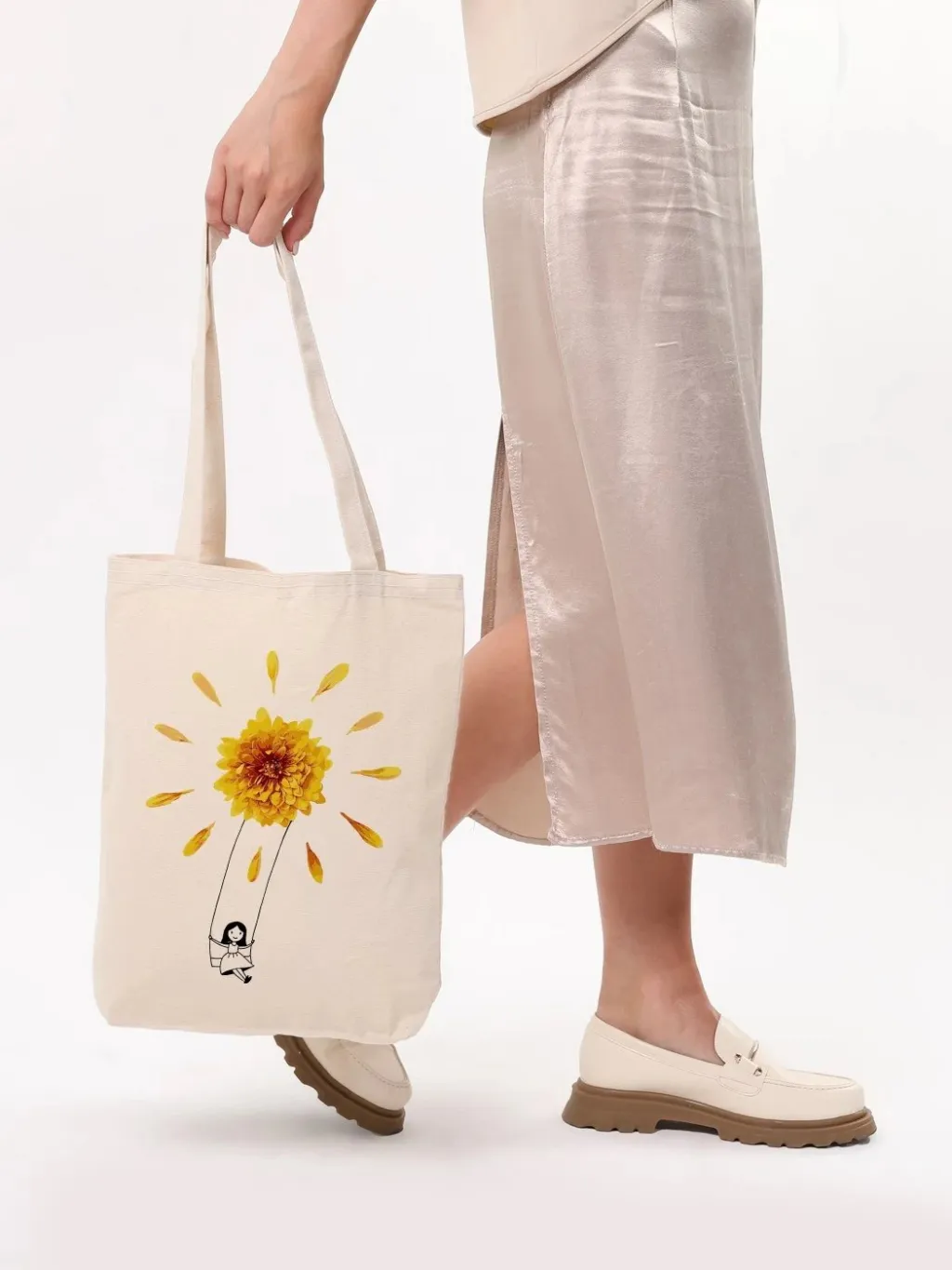 Tote bag Zoozie Bags, krem, 35x40x8cm - 7