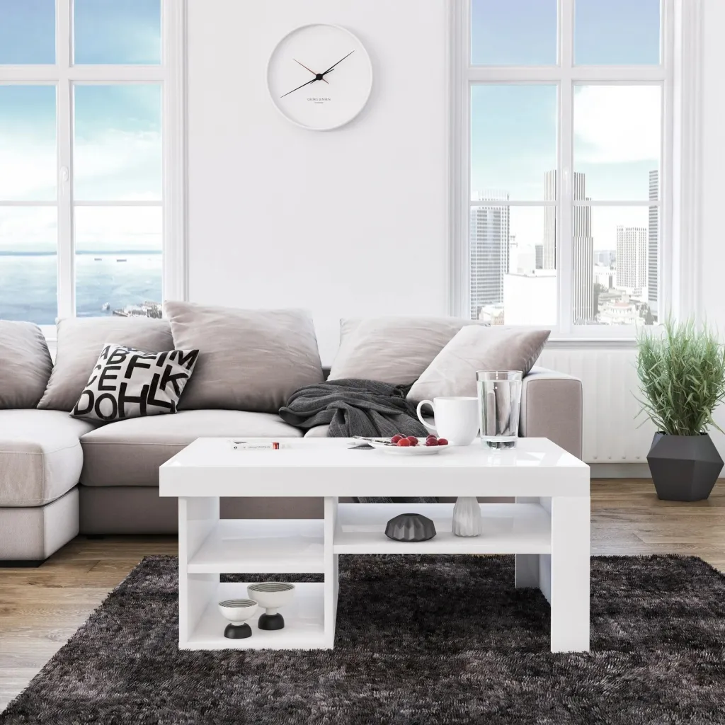 Tavolinë kafeje Skye Decor, Reeta, e bardhë - 1