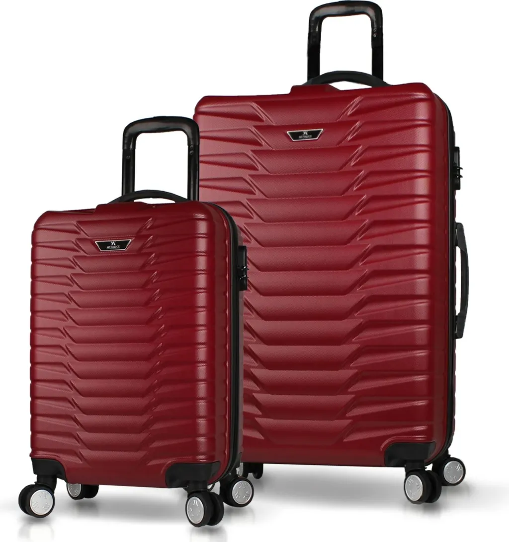 Set valixhesh (2 copë), ngjyrë e kuqe e errët, Zoozie Bags, 5745 - 1
