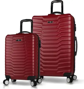 Set valixhesh (2 copë), ngjyrë e kuqe e errët, Zoozie Bags, 5745