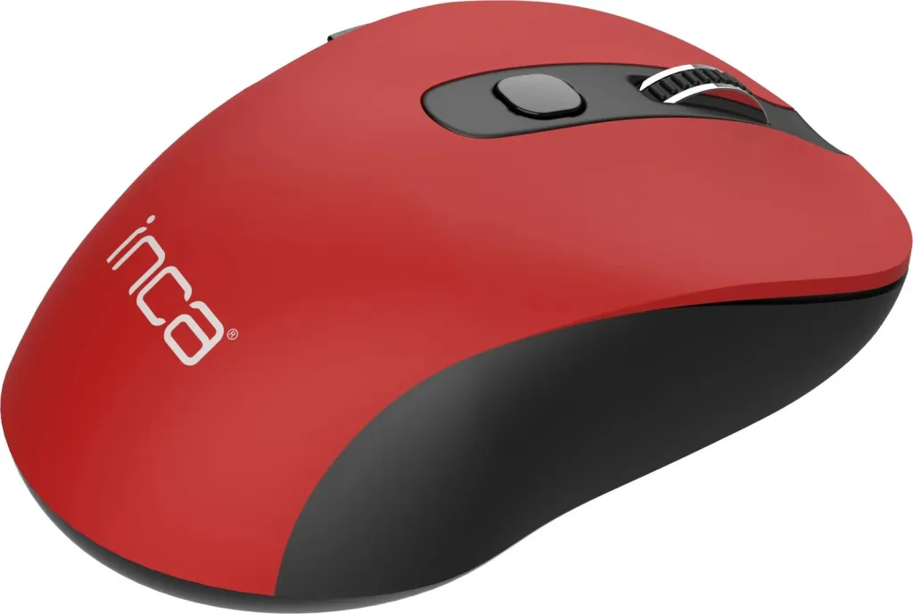 Maus wireless INCA IWM-233RK 1600 DPI, 6 taste, e kuqe - 2