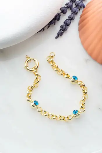 Byzylyk argjendi Jumeon, ngjyrë ari dhe turquoise, NRZ999108