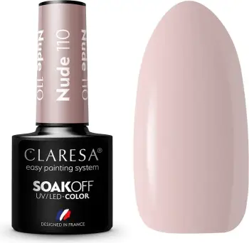Llak për thonj për femra Claresa Soak Off UV/LED Nude Hybrid 110, 5g