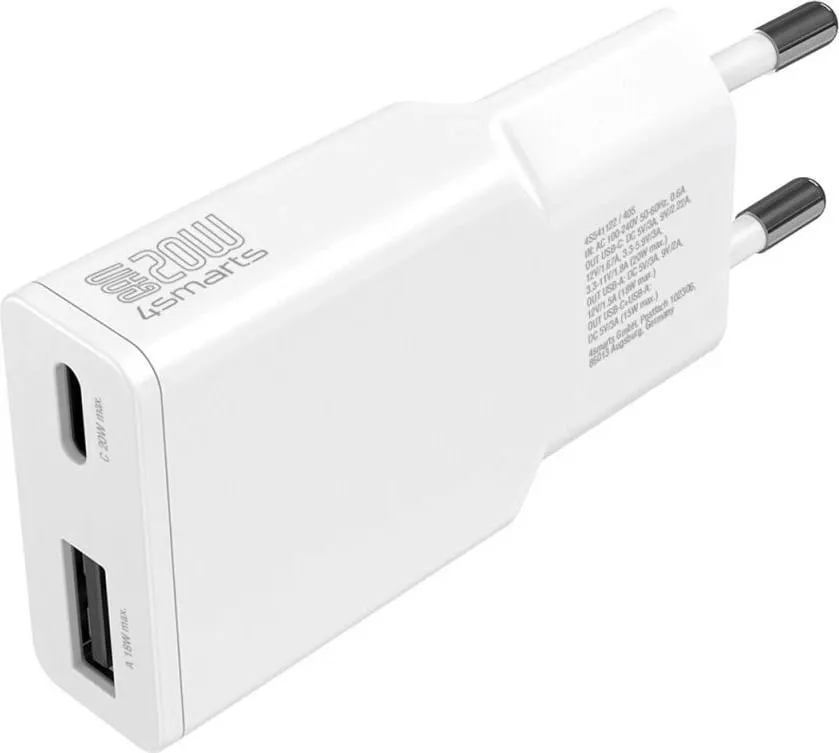 Karikues universal 4smarts 541509, 20W, 1.5m, Type-C në Type-C, i bardhë - 2