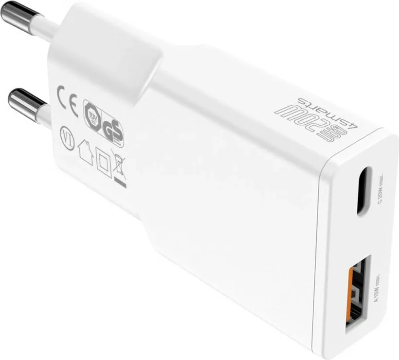 Karikues universal 4smarts 541509, 20W, 1.5m, Type-C në Type-C, i bardhë - 4
