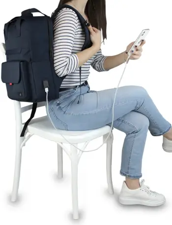 Çantë laptopi Zoozie Bags, ngjyrë e kaltër e errët, 2218