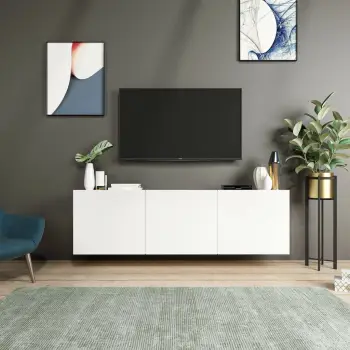 Komodë TV Skye Decor, ngjyrë e bardhë