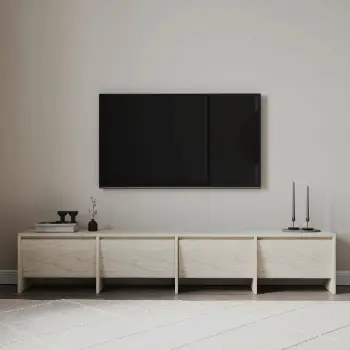 Komodë TV Skye Decor, ngjyrë travertine, 180cm