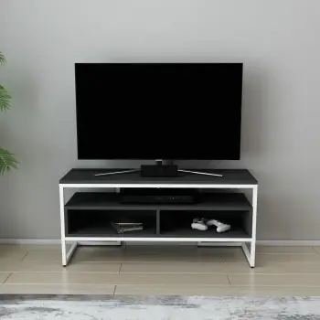 Komodë TV Skye Decor, Merrion, e bardhë dhe antracit