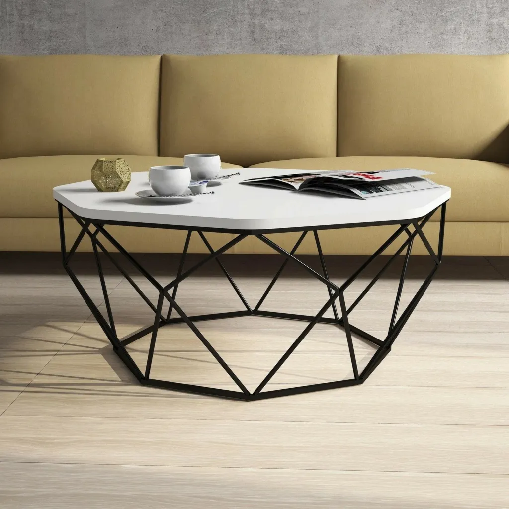 Tavolinë kafeje Skye Decor, Diamond, e bardhë - 2