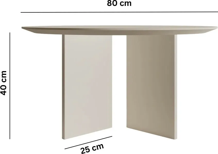 Tavolinë kafeje Skye Decor, Leo 42, krem - 4