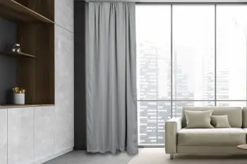 Perde ngjyrë gri e çelët, Aberto Design, 140x250cm