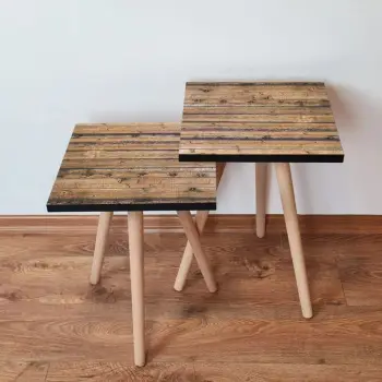 Set tavolina të ndërlidhura, dy copë, ngjyrë kafe, Skye Decor, 2Shp344