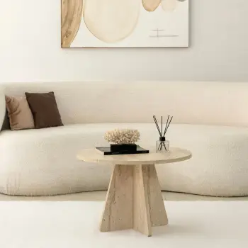 Tavolinë kafeje Skye Decor, ngjyrë travertine, 60x40cm