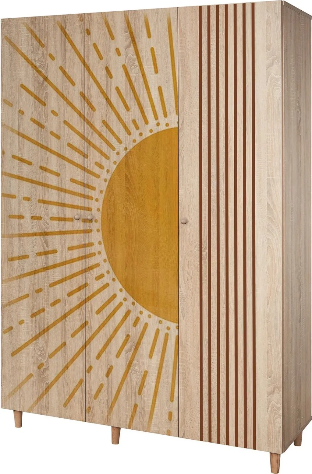Dollap Lena 3, ngjyrë sonomo, Skye Decor - 135x192x52cm - 3