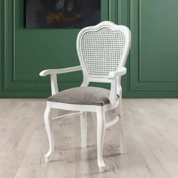 Karrige Skye Decor, Albero40, dru ahu, thurje bambuje, e bardhë