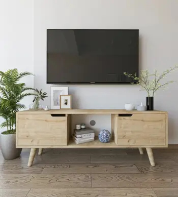 Komodë TV Skye Decor, ngjyrë lis Sienna-Sapphire