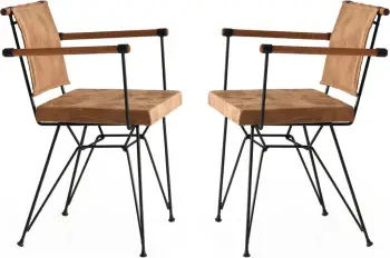 Set karrigesh (2 copë) Skye Decor, Penyez, kafe, 52x52x82cm