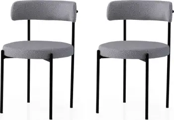 Set karrigesh (2 copë), Skye Decor, Gını - 4013 V2, ngjyrë e zezë dhe gri e errët