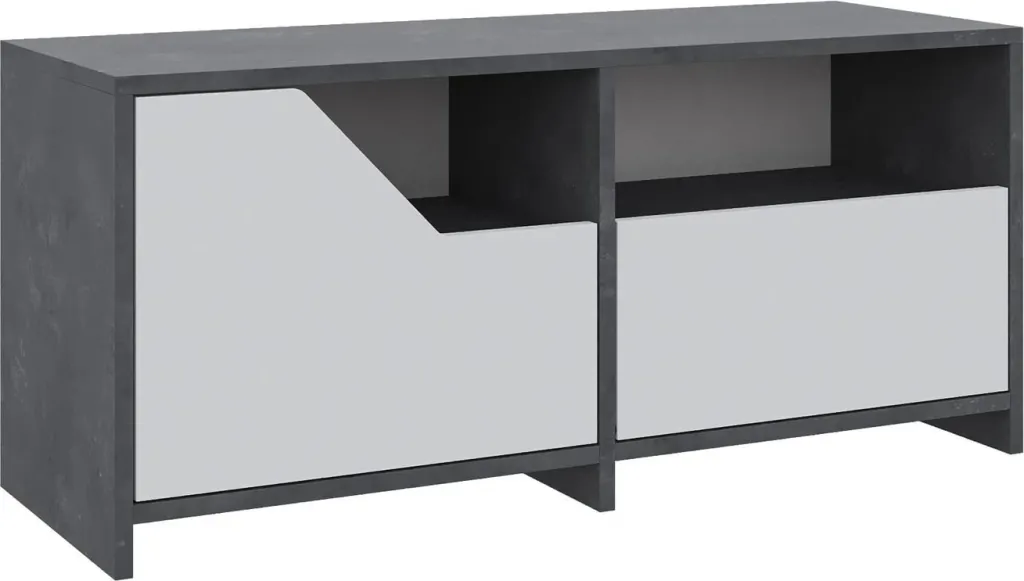 Dollap këpucësh Skye Decor, Nexus, ngjyrë gri dhe e bardhë - 5