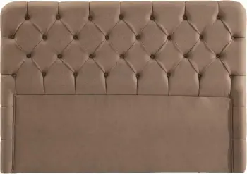 Pjesë koke krevati Skye Decor, material nubuck, kafe, 110x130x12 cm