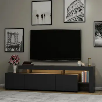 Komodë TV Skye Decor, ngjyrë antracit, Beliz