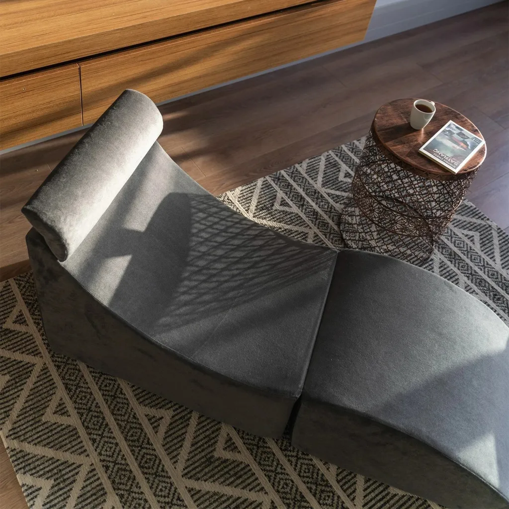 Divan Bella, kadife, ngjyrë antracit, Atelier del Sofa - 3