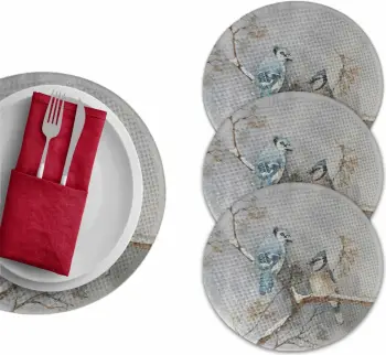 Set nënshtrues tavoline Hermia Concept, shumëngjyrësh, 4 copë, 37cm