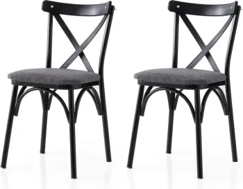 Set karrigash (2 copë), Skye Decor, ekol - 288 V2, ngjyrë e zezë dhe antracit