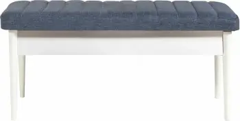 Stol modern me hapësirë për magazinim, ngjyrë e bardhë dhe kaltër e errët, Skye Decor Vina 1048-1