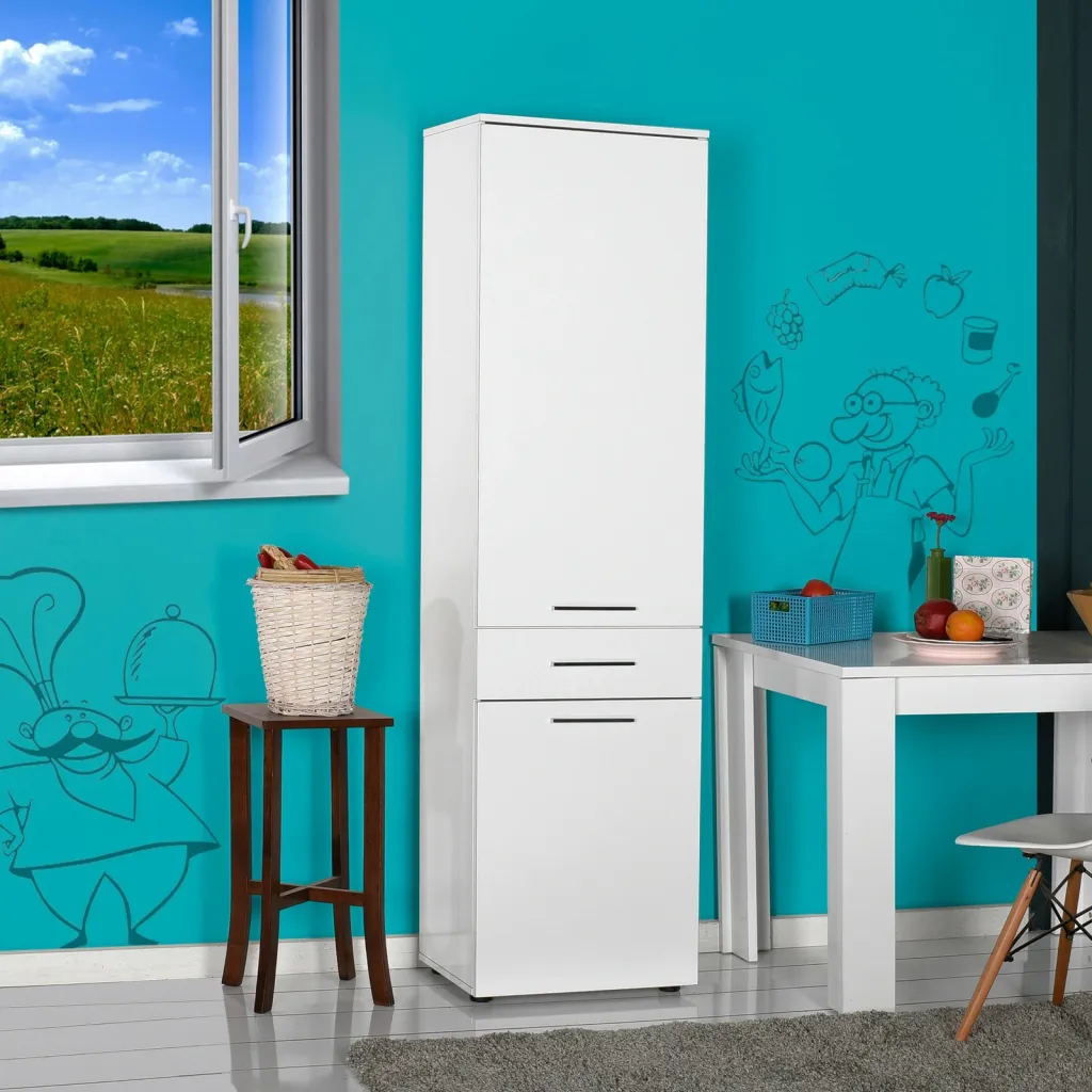 Dollap multifunksional, ngjyrë e bardhë, Hanah Home, Adr-621-Pp-1 - 1