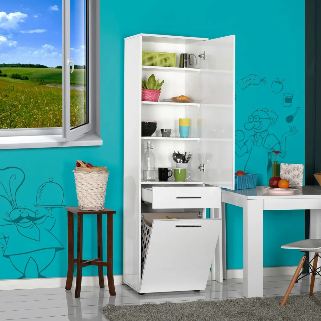 Dollap multifunksional, ngjyrë e bardhë, Hanah Home, Adr-621-Pp-1 - 2