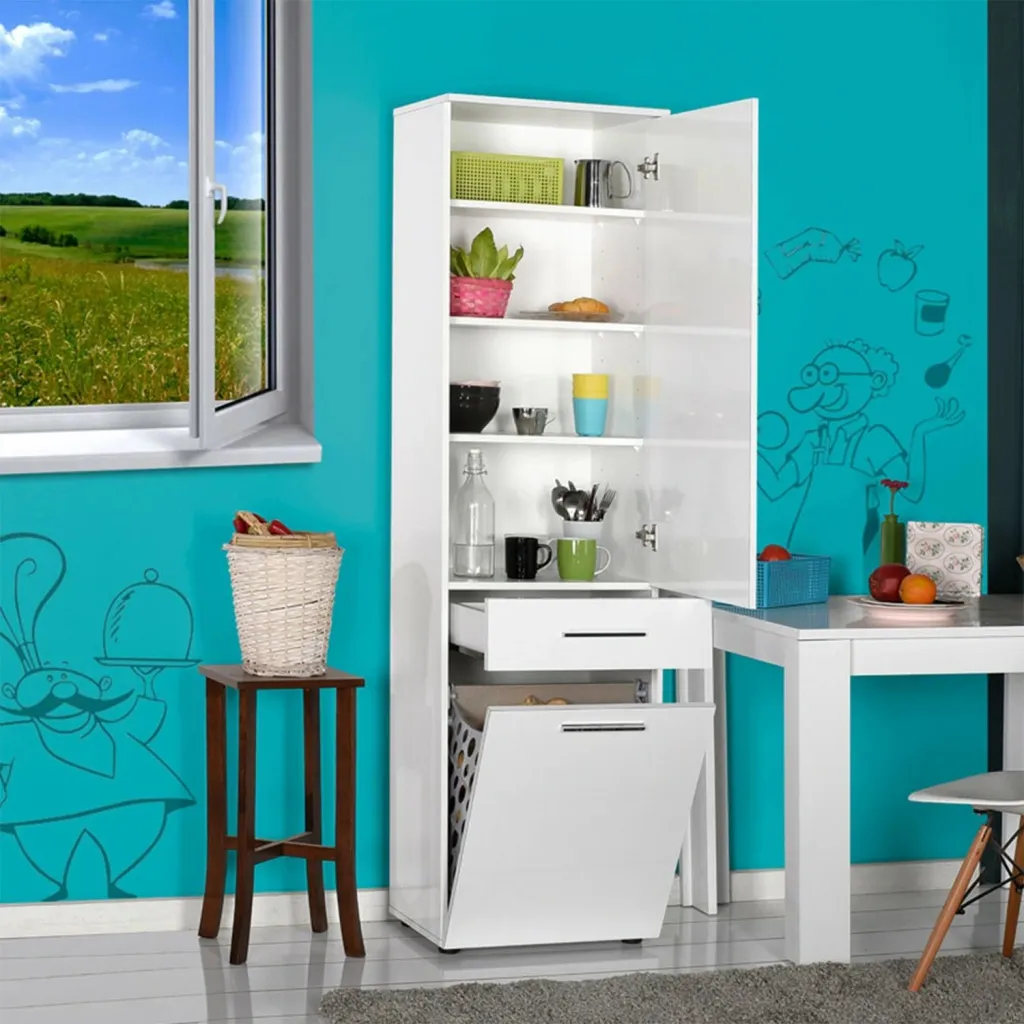 Dollap multifunksional, ngjyrë e bardhë, Hanah Home, Adr-621-Pp-1 - 14