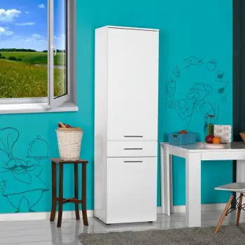 Dollap multifunksional, ngjyrë e bardhë, Hanah Home, Adr-621-Pp-1