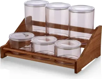 Set kavanozash për erëza me raft kuzhine, Hermia Concept, 670