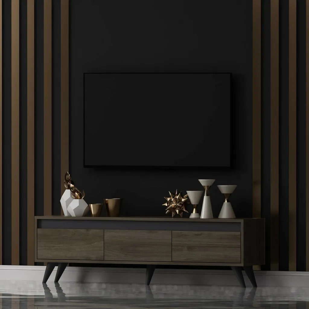 Komodë TV, ngjyrë arre, Skye Decor, Century - 3