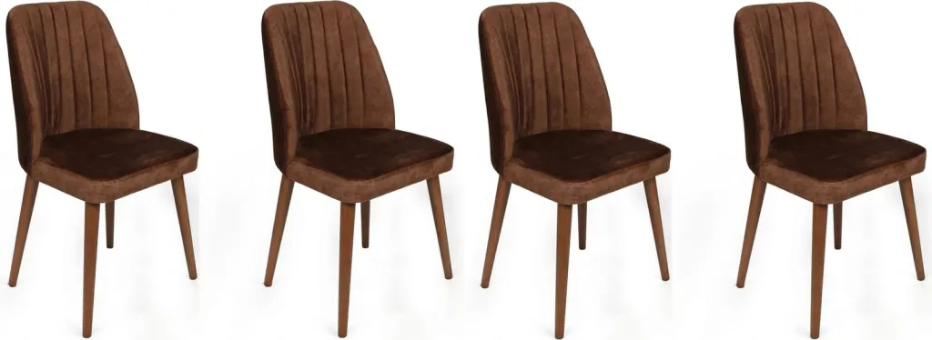Set karrigesh (4 copë), Skye Decor, Alfa-466 V4, kafe dhe arre - 1
